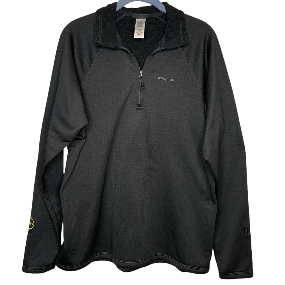 Patagonia black long sleeve 1/4 zip pullover top xl